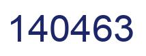 Number 140463 blue image