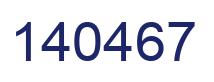 Number 140467 blue image