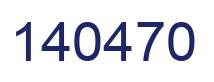 Number 140470 blue image