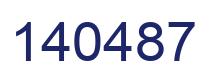 Number 140487 blue image