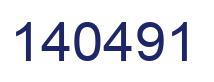Number 140491 blue image