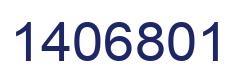 Number 1406801 blue image