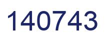 Number 140743 blue image