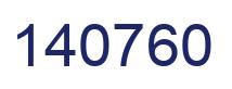 Number 140760 blue image