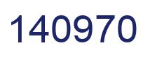 Number 140970 blue image
