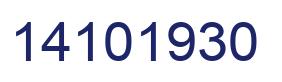 Número 14101930 imagen azul