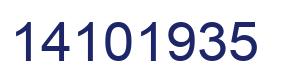 Número 14101935 imagen azul