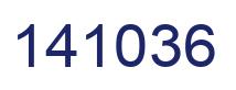 Number 141036 blue image