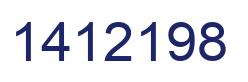 Number 1412198 blue image