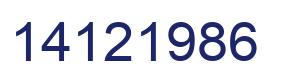 Número 14121986 imagen azul