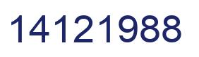 Número 14121988 imagen azul