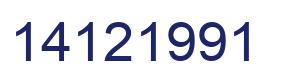 Número 14121991 imagen azul