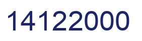 Number 14122000 blue image