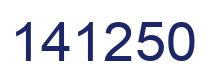 Number 141250 blue image