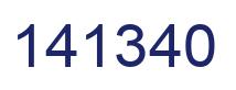 Number 141340 blue image