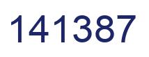 Number 141387 blue image