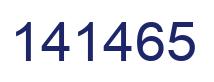 Number 141465 blue image
