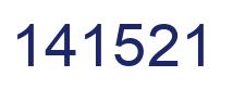 Number 141521 blue image