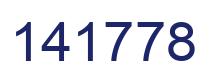 Number 141778 blue image