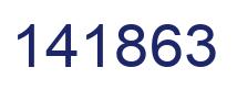 Number 141863 blue image