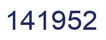 Number 141952 blue image