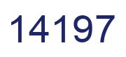 Number 14197 blue image