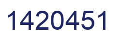 Number 1420451 blue image