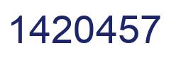 Number 1420457 blue image