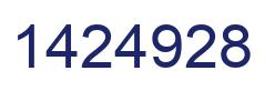 Number 1424928 blue image