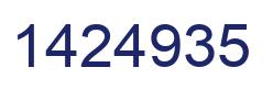 Number 1424935 blue image