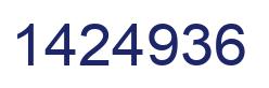 Number 1424936 blue image