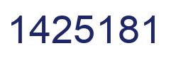 Number 1425181 blue image