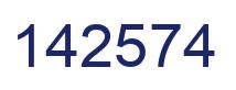 Number 142574 blue image