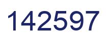 Number 142597 blue image