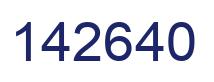 Number 142640 blue image