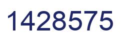 Number 1428575 blue image
