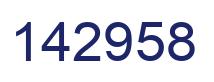 Number 142958 blue image