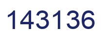 Number 143136 blue image