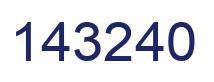 Number 143240 blue image