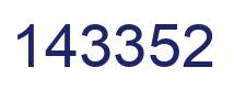 Number 143352 blue image
