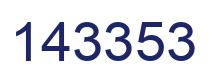 Number 143353 blue image