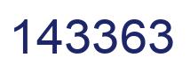 Number 143363 blue image