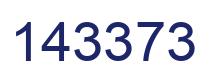 Number 143373 blue image