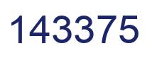 Number 143375 blue image