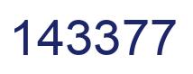 Number 143377 blue image
