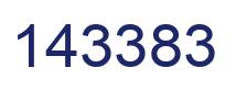 Number 143383 blue image