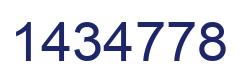 Number 1434778 blue image