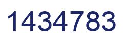 Number 1434783 blue image