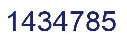 Number 1434785 blue image