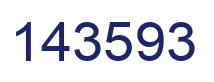 Number 143593 blue image